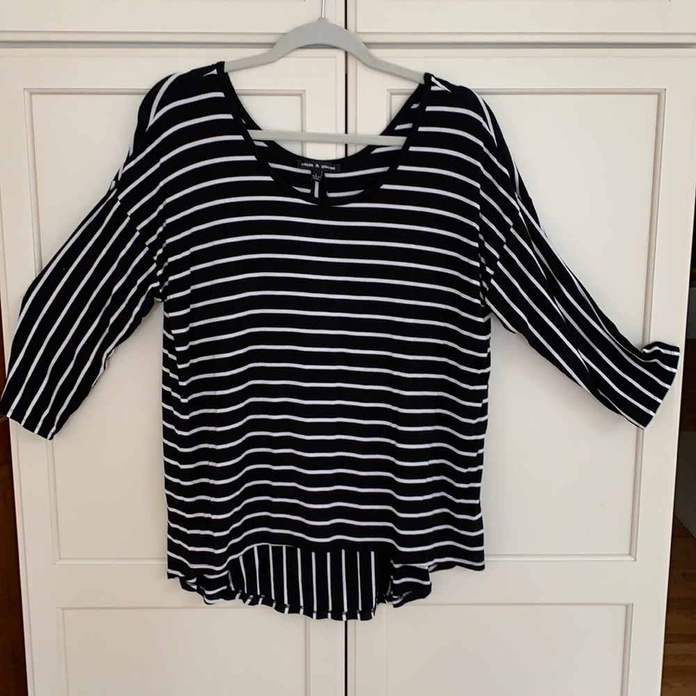 Women’s large Cable and Gauge striped jersey